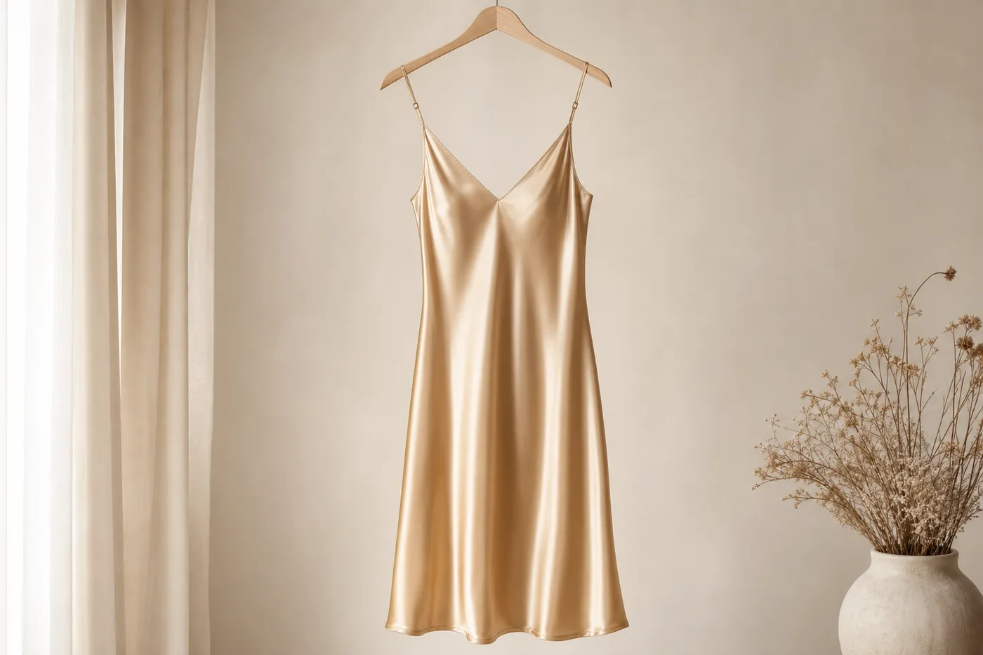 Robe Midi en Satin Muse