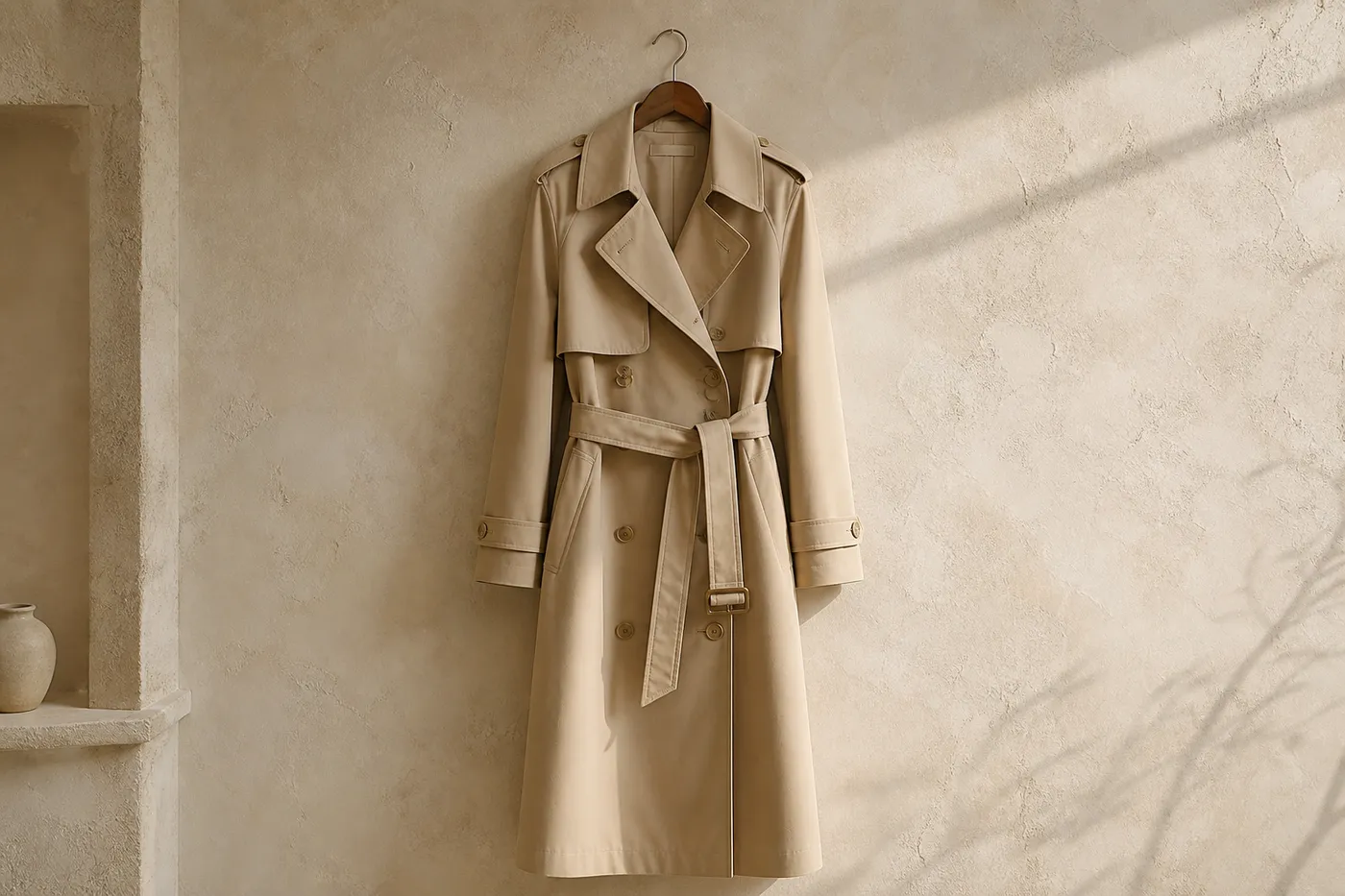 Trench Long en Coton Mastic Signature